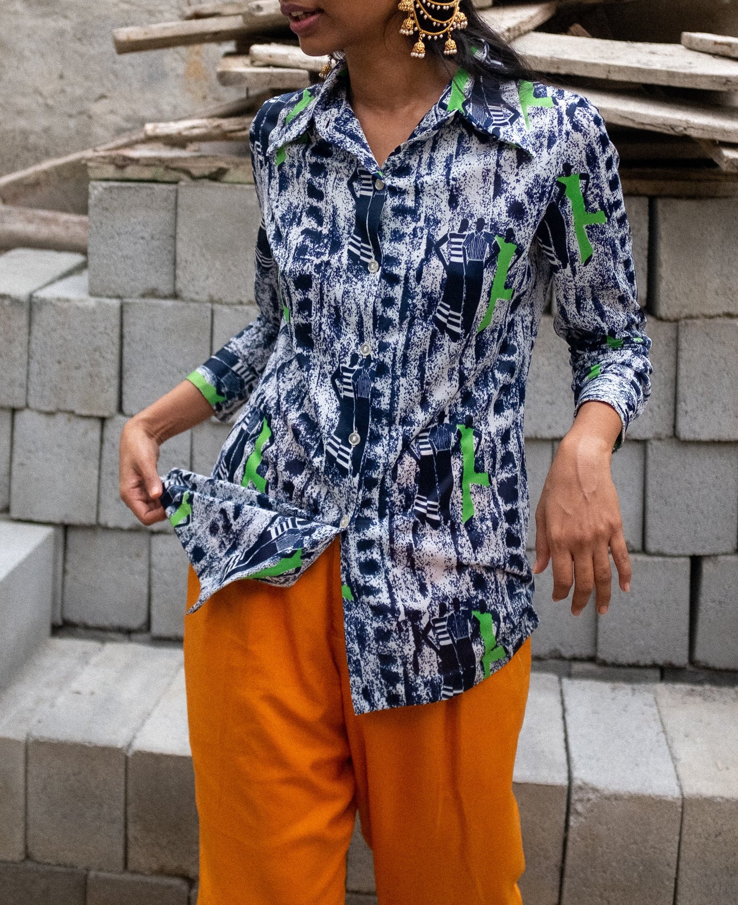 Vintage- 1970's Printed Shirt by Mr. Alex Colman