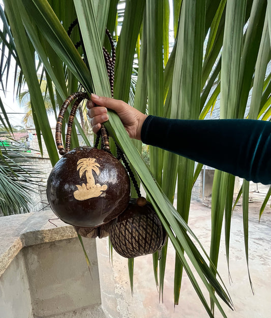 Vintage 1980s Coconut Bag