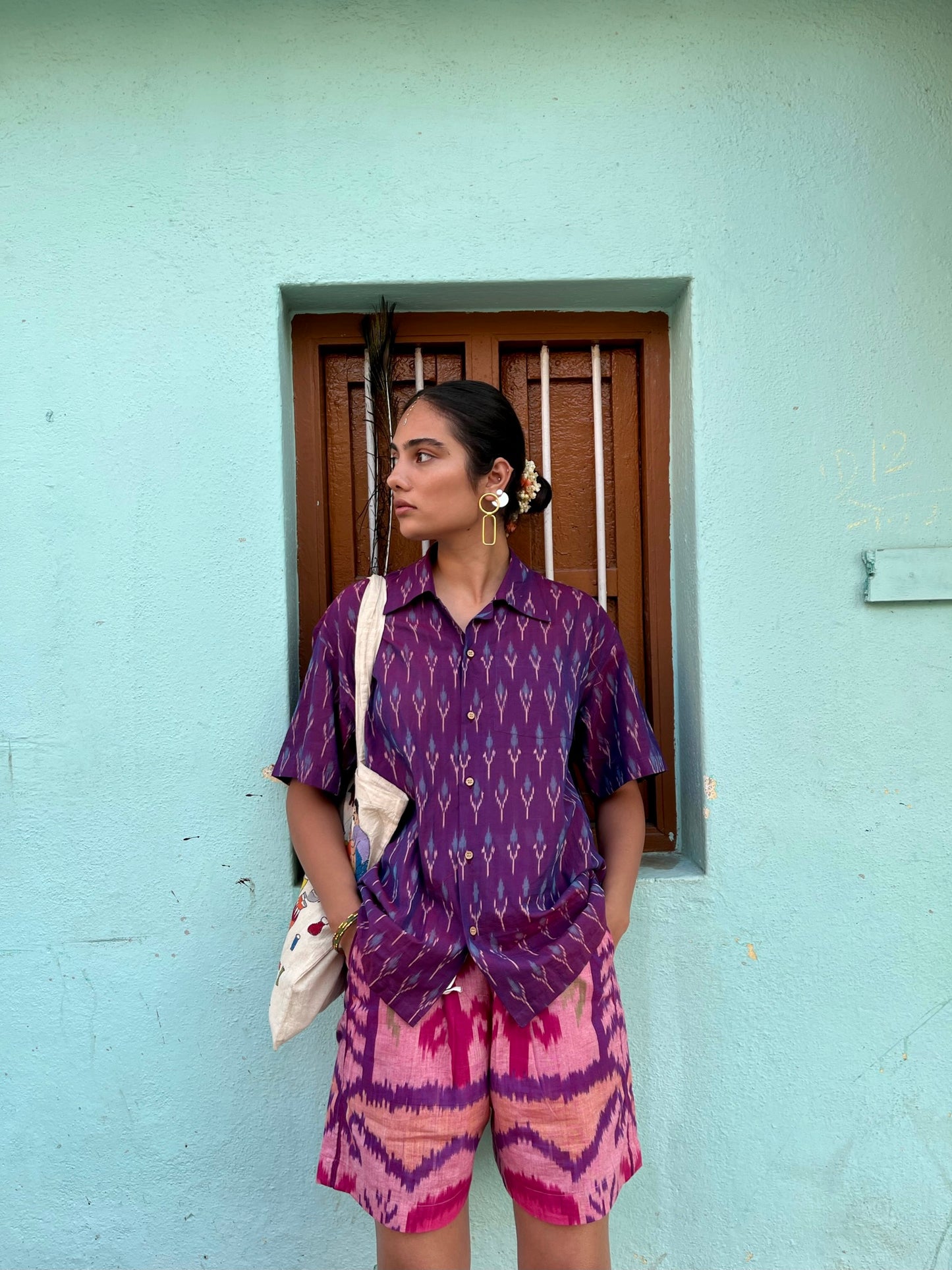 Pink Ikat Shorts