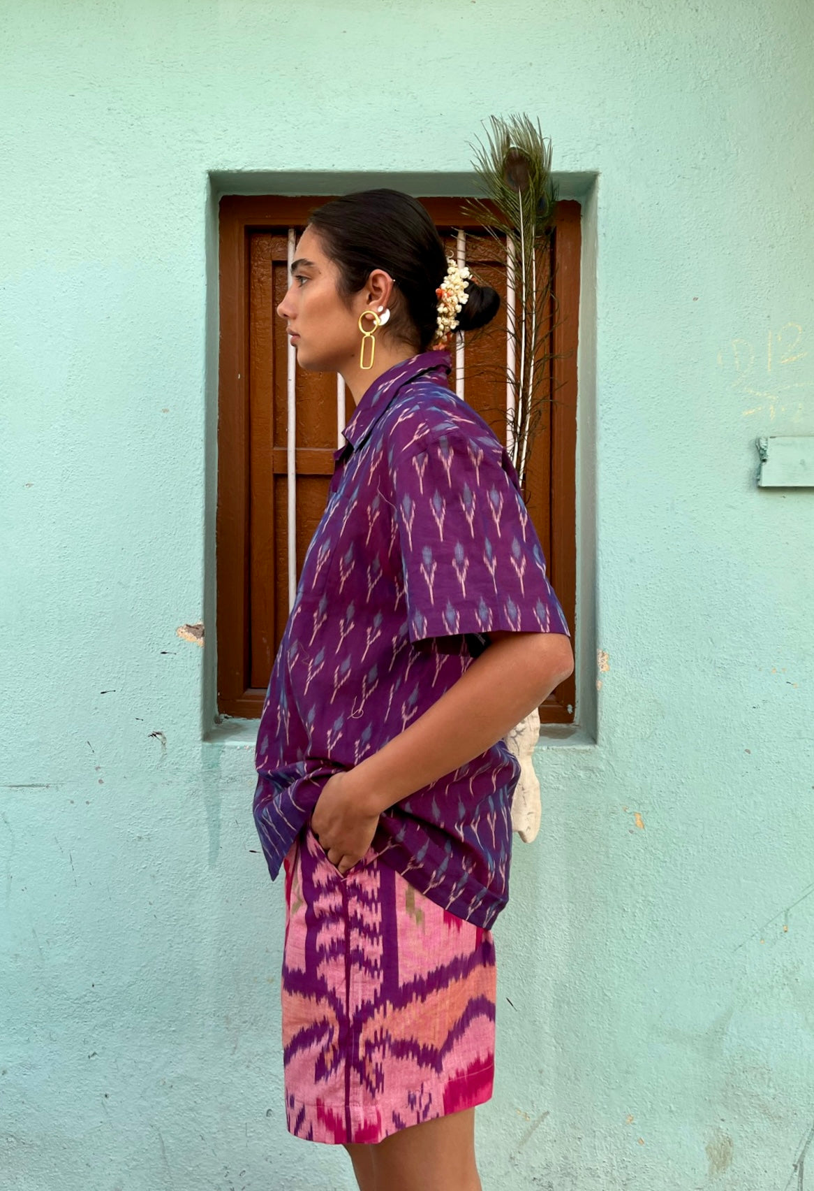 Pink Ikat Shorts