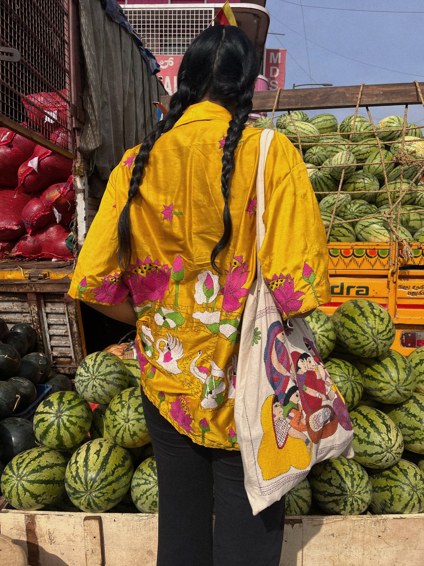 Lotus Kantha Shirt