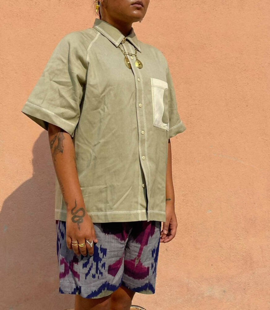 CANOPY DENIM SHIRT- PISTA GREEN