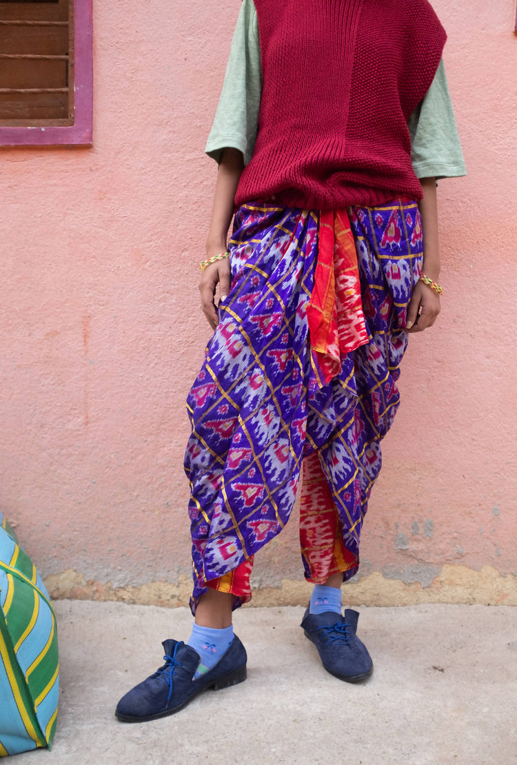 BLUE DHOTI TROUSERS