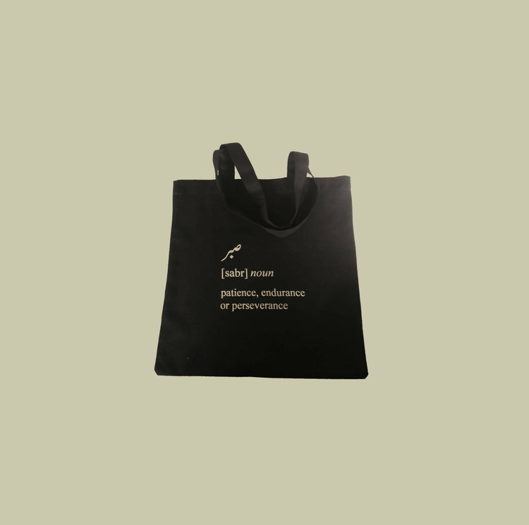 Daak Words of Affirmation Tote Bags in Black