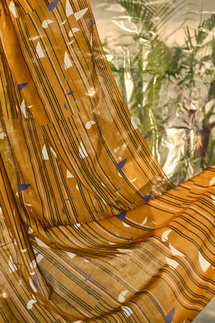 42, NUTAN NEEL MUSTARD SCARF