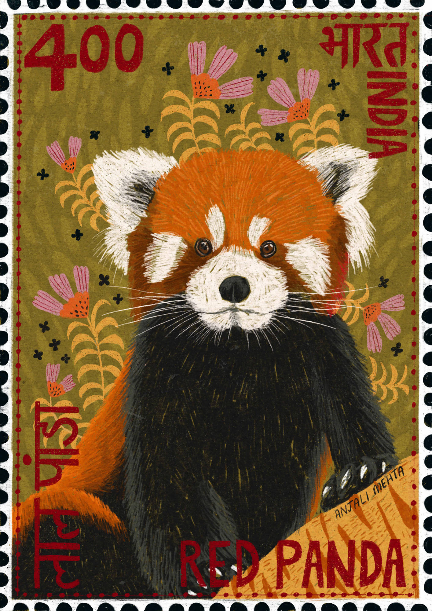 RED PANDA STAMP
