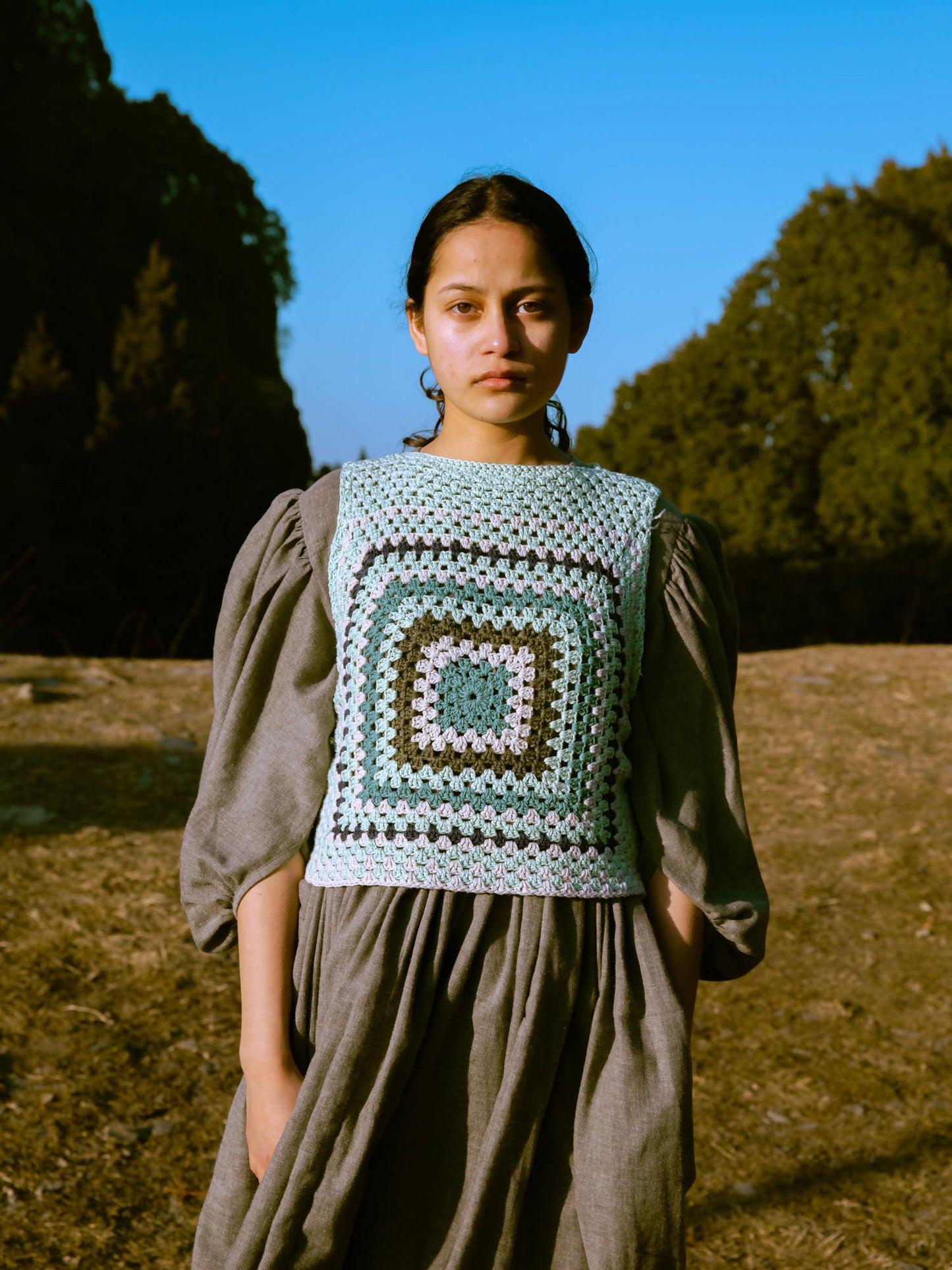 ADHORA BLUE GREEN VEST