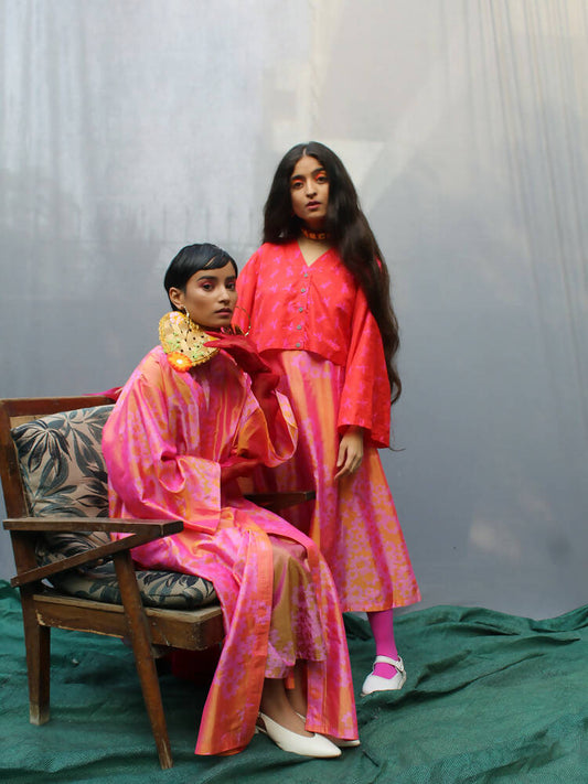 Candy Pink Floral Throw