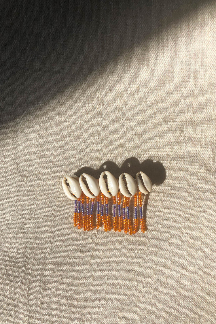 Seashell Beaded Barrette