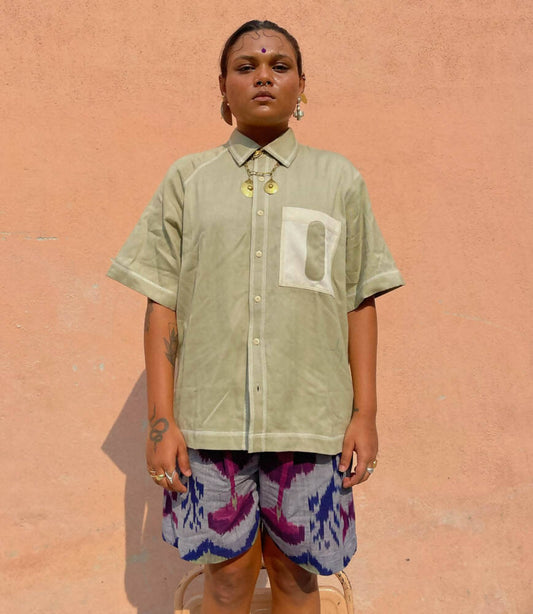 CANOPY DENIM SHIRT- PISTA GREEN