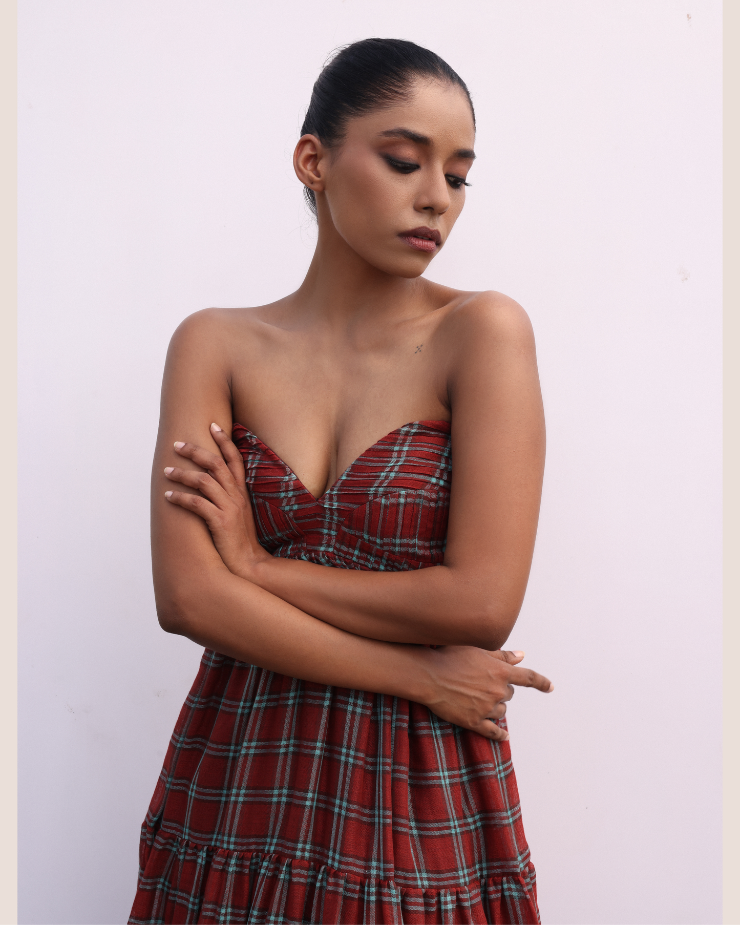 Madras Gathered Dress