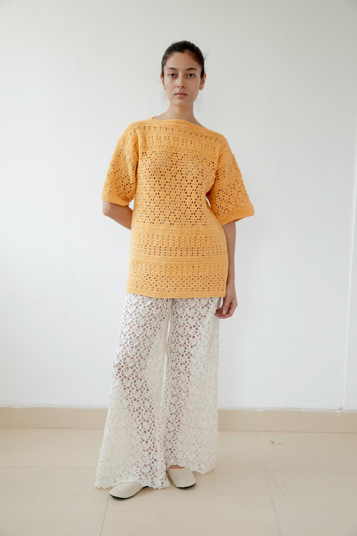 Yellow - Hand Crochet T shirt