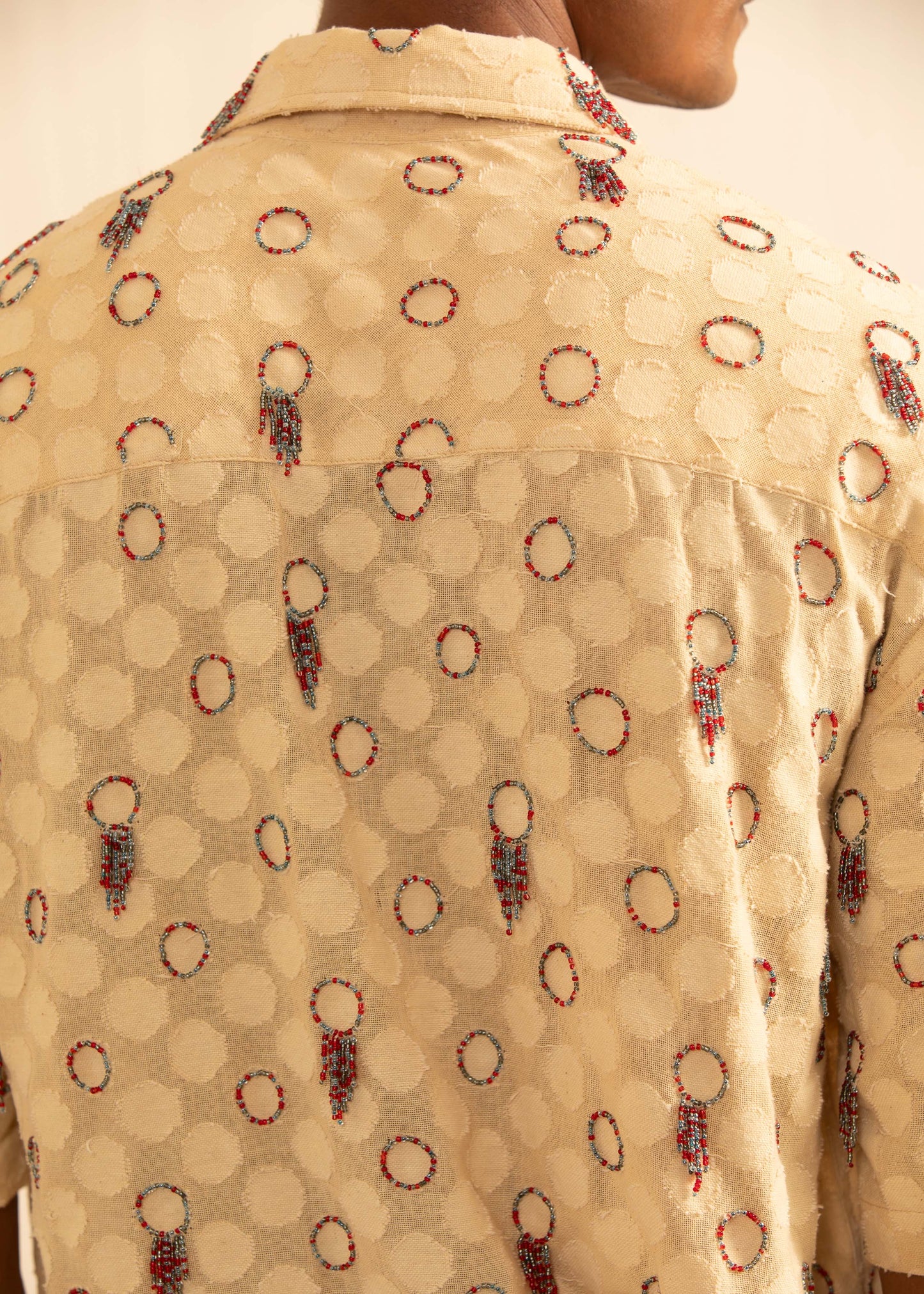 BEADED TASSELS SHIRT