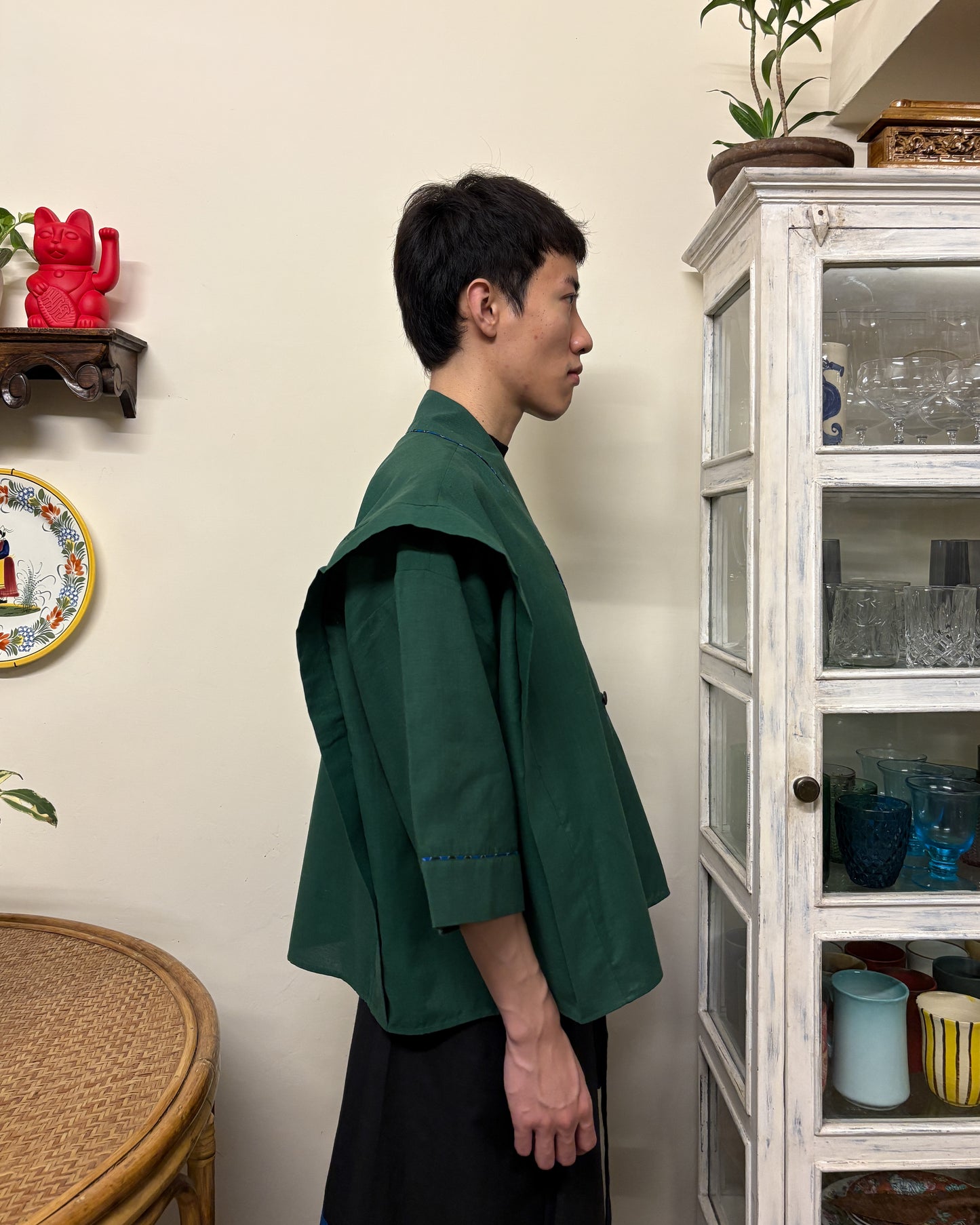 Box Shacket Green