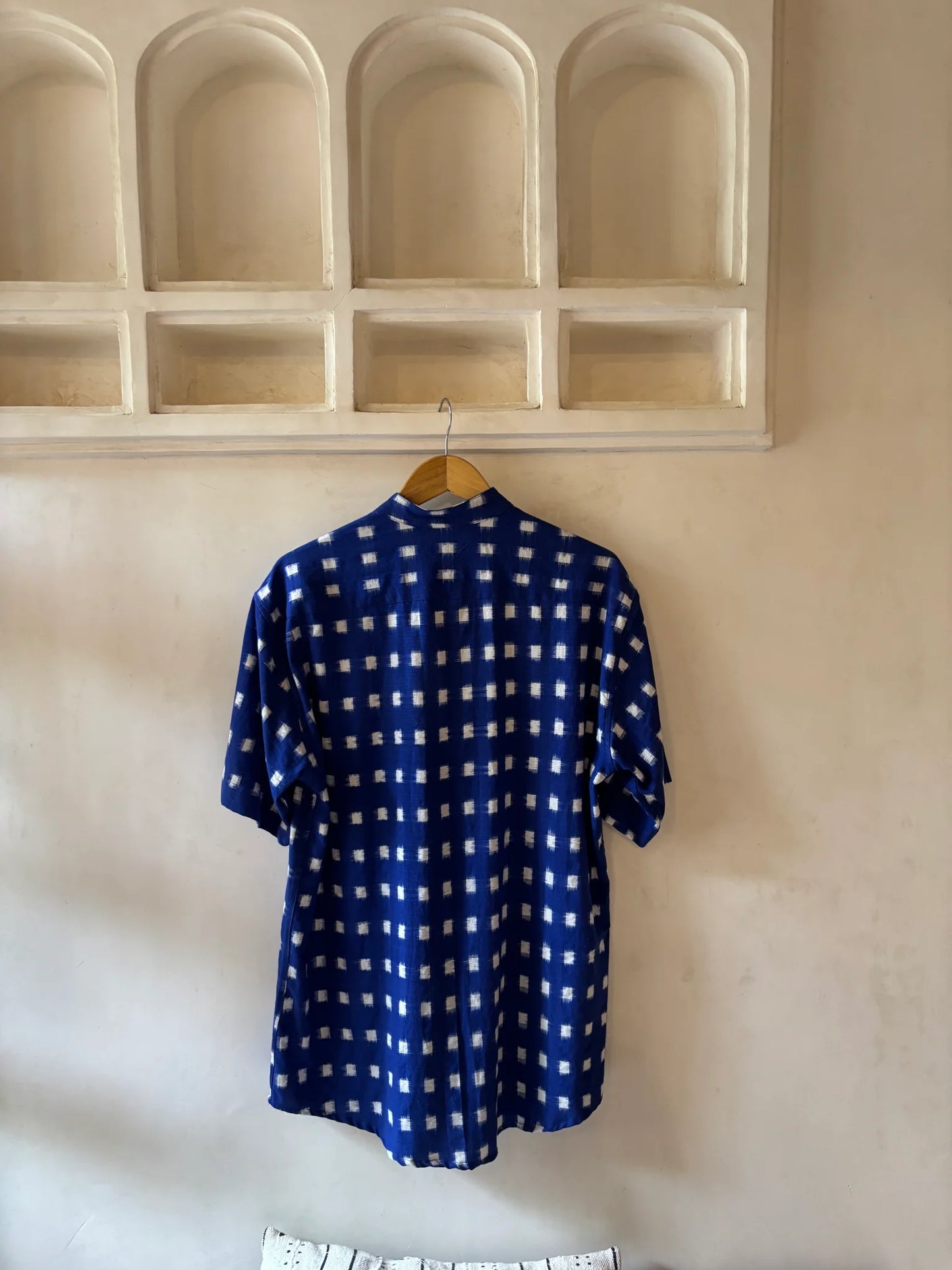 Blue check shirt