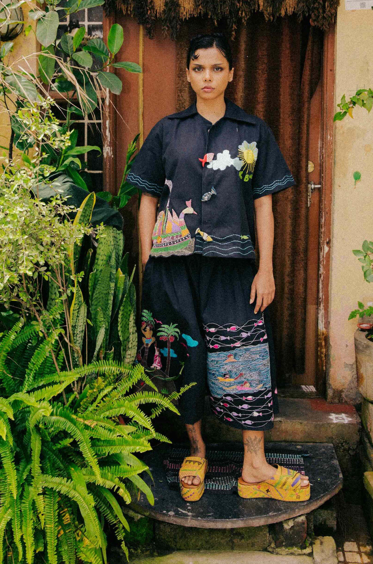 Kantha Boat Shorts