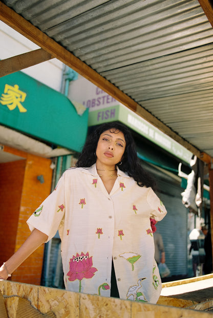 Kantha Lotus Shirt