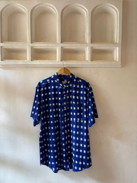 Blue check shirt