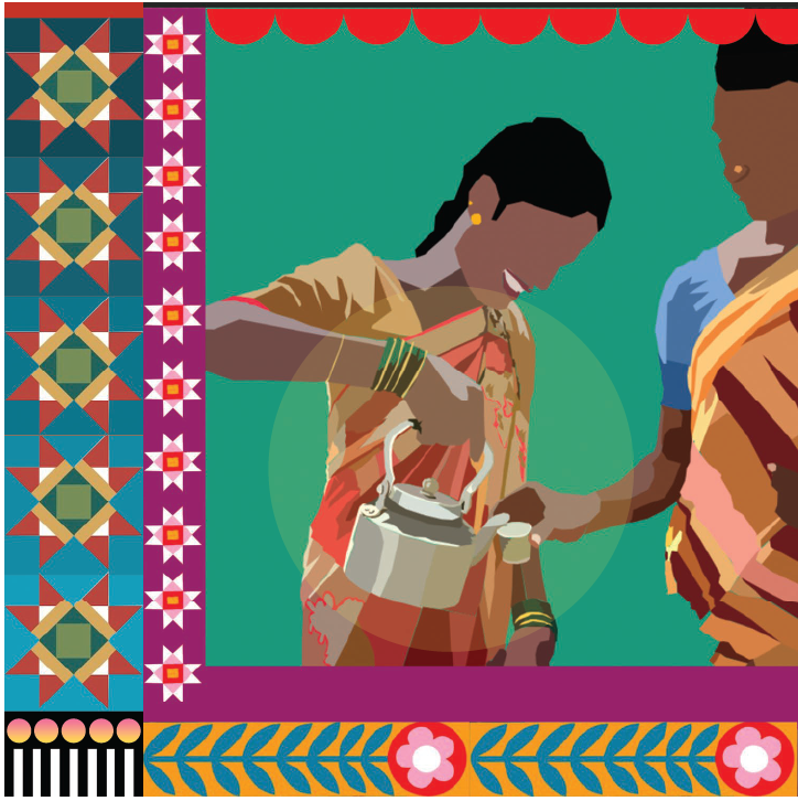 Chai with Kajal (Square Art Print)