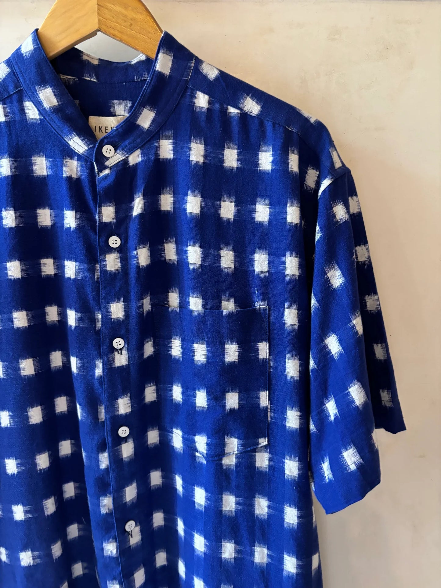 Blue check shirt