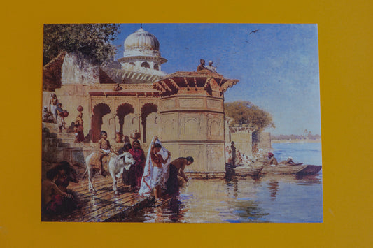 Daak Art Print - The Ghats Mathura by Edwin Weeks