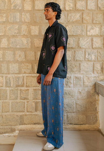 Kantha Shirt With Hearts