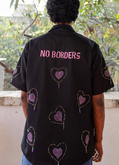 Kantha Shirt With Hearts