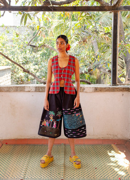 Kantha Boat jorts