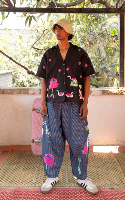 Kantha Lotus Silk shirt