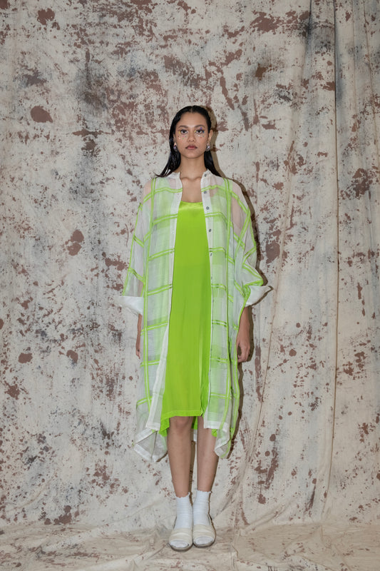 Silk organza Antifit solman sleeve tunic