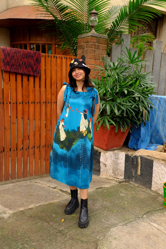 Kadhali custom dress in blue