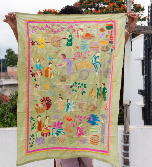 Stitched Stories Rural Life in Green