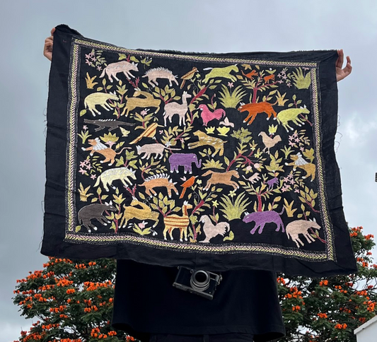 Black Wildscape Tapestry
