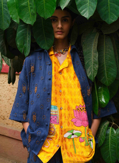 No Borders x Kula Indigo Shirt