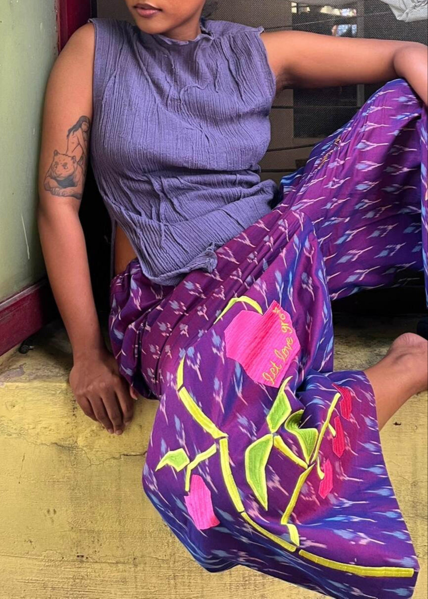 Let Love Grow Ikat Shirt & Pant Co-ord Set