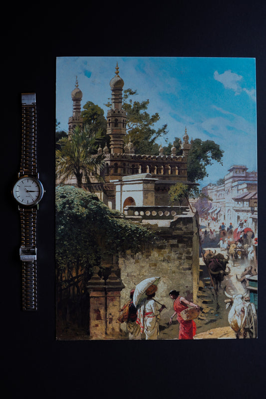 Daak Art Print - Hyderabad Street Scene by Woldemar Friedrich