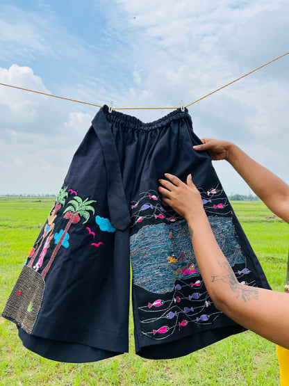 Kantha Boat jorts