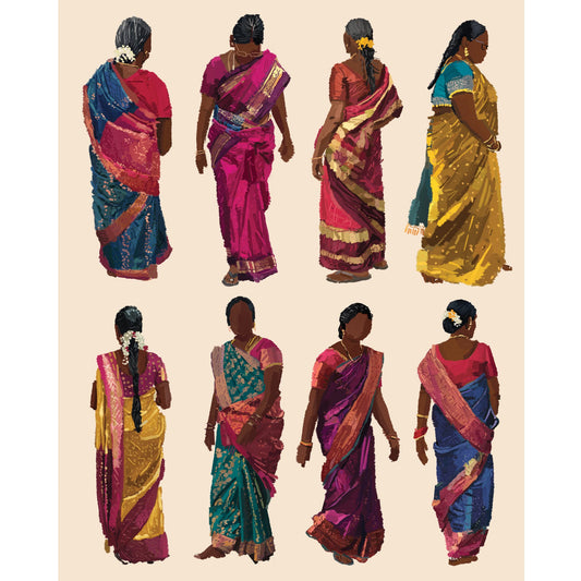 Saris of South India (Pinks and Blues)