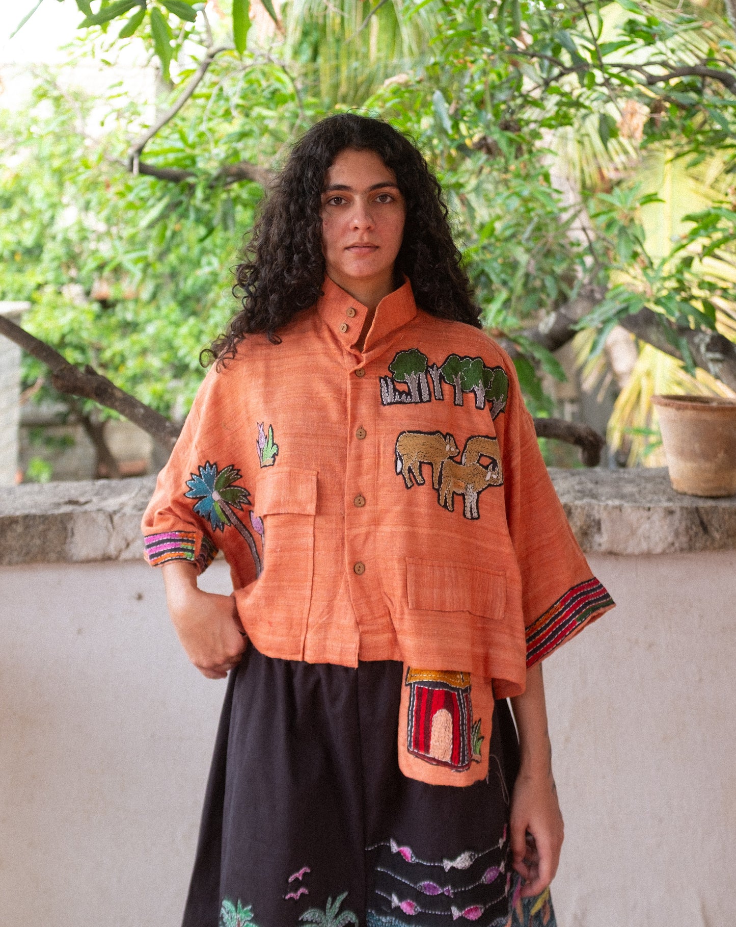 Village crops jacket  (orange)