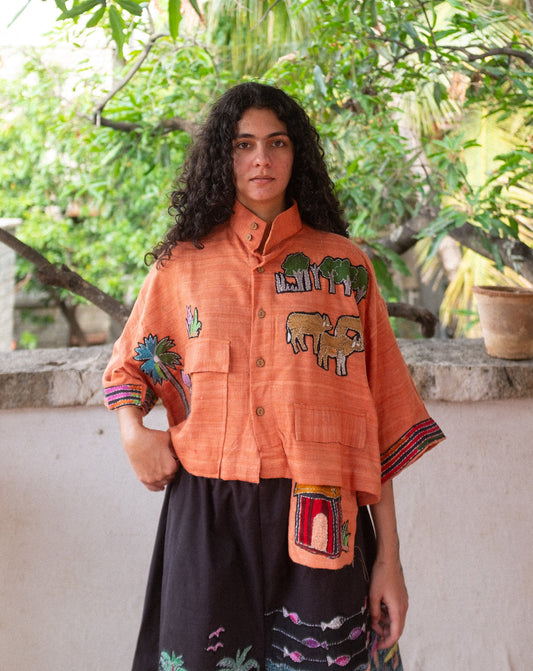 Village crops jacket  (orange)