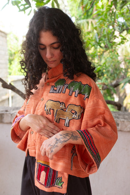 Village crops jacket  (orange)