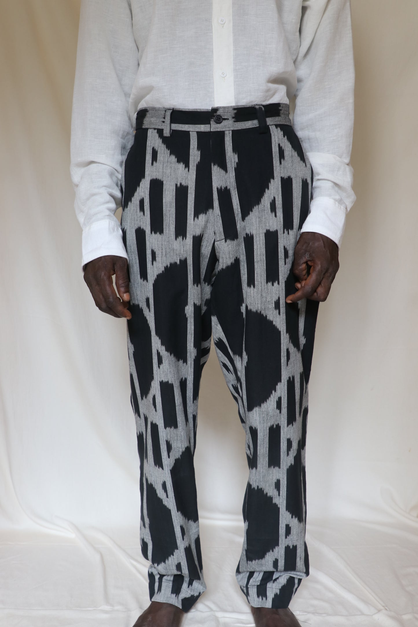 Black handloom trouser