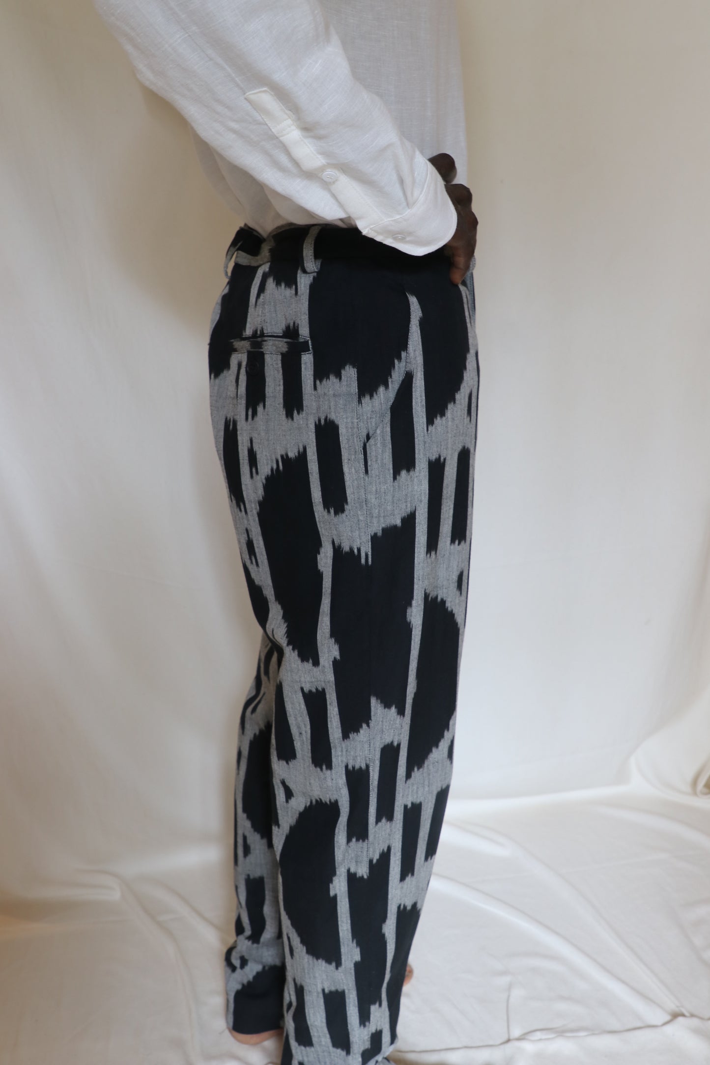 Black handloom trouser