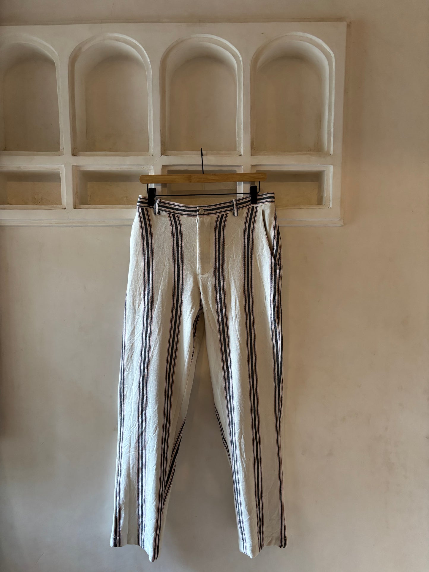 Siafu striped trouser Red & Navy