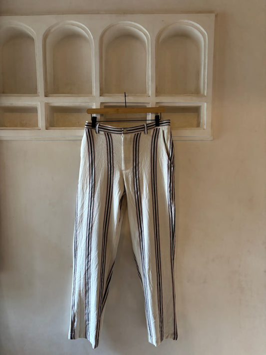 Siafu striped trouser Red & Navy