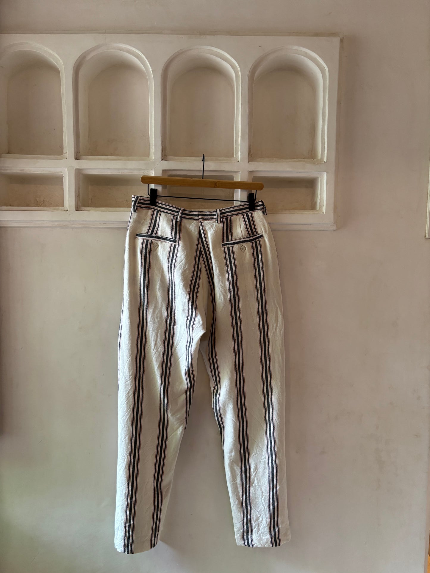Siafu striped trouser Red & Navy