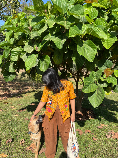 Ikat x Kantha Love-story Shirt