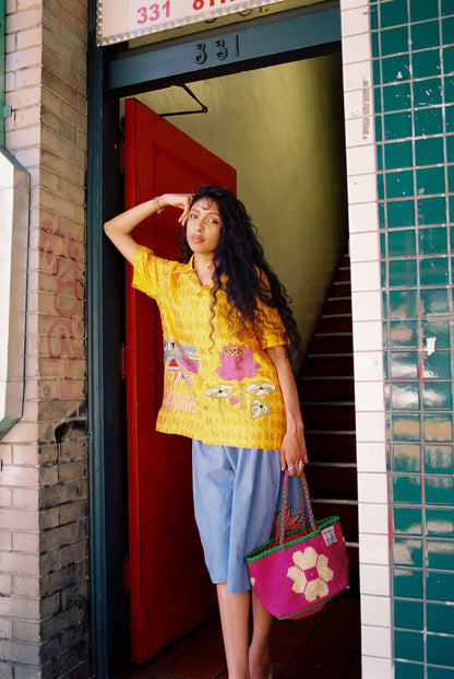 Ikat Kantha Love Story shirt