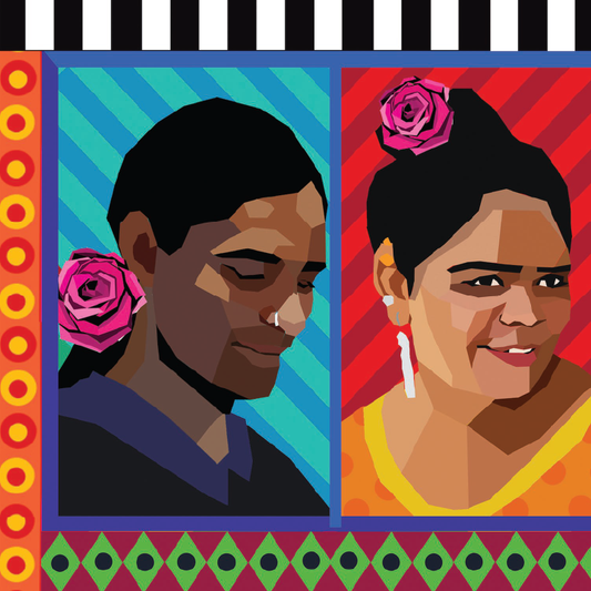 Puru & Jyothi (Square Art Print)
