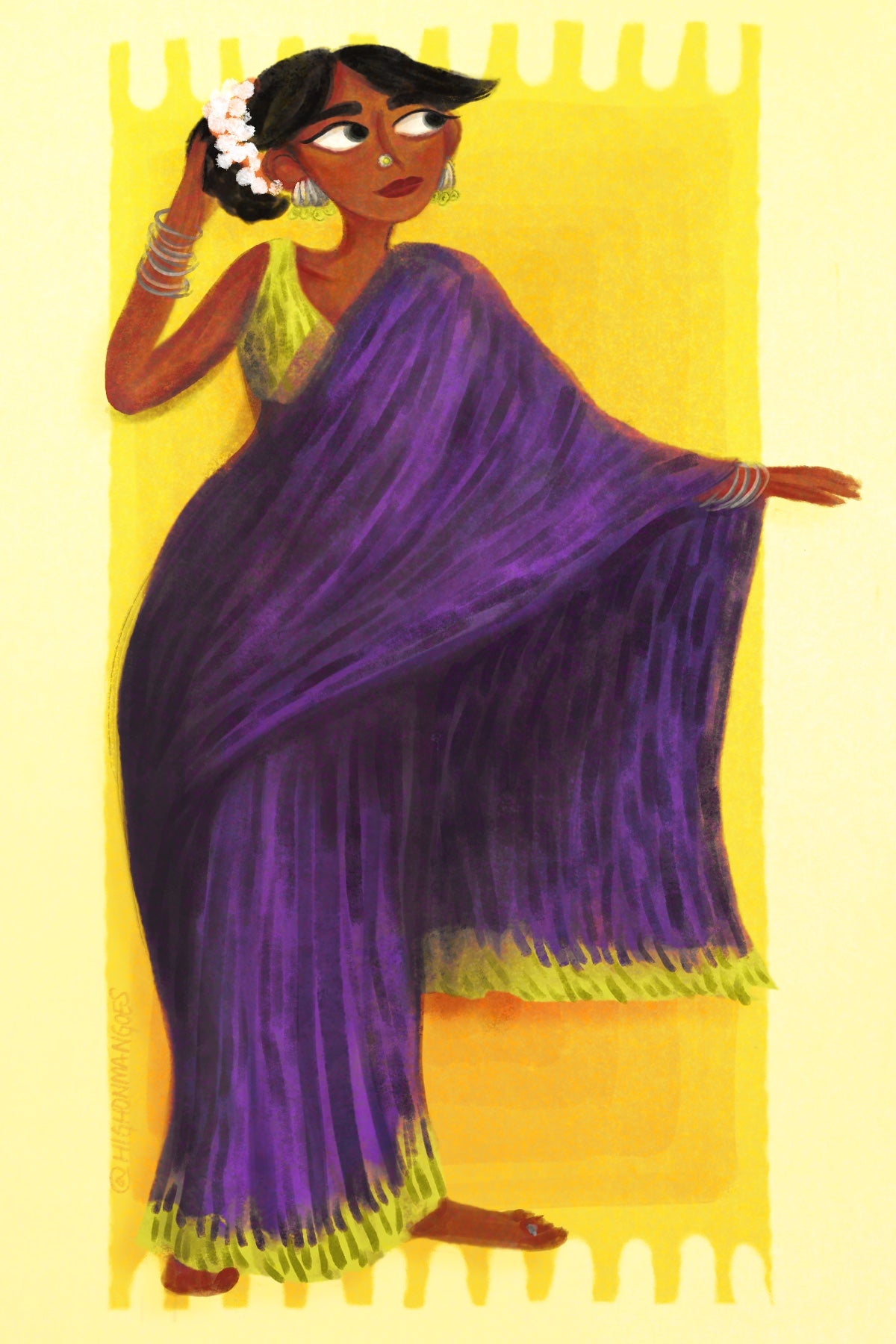 Saree & Gajra I